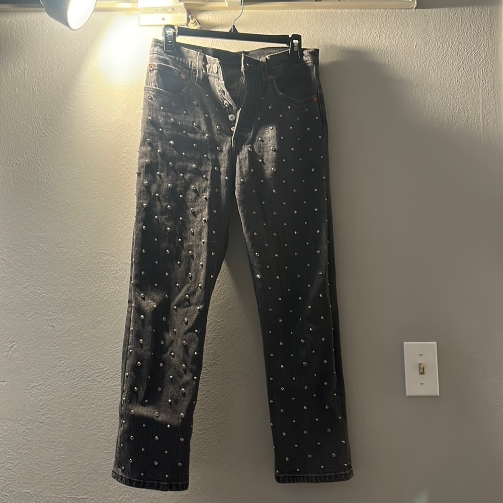 501 LEVIS BLACK 26 WOMEN